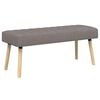 vidaXL Kanalgepolsterte Bank Taupe 110 x 40 x 46 cm Stoff