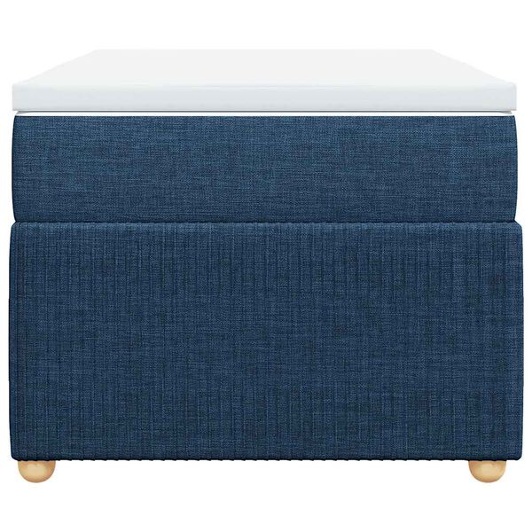 vidaXL Boxspringbett mit Matratze Blau 80x200 cm Stoff