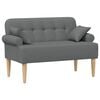 vidaXL Zweisitzer mit Knopfheftung Dunkelgrau 120 x 65 x 79 cm Stoff