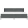 vidaXL Boxspringbett mit Matratze Dunkelgrau 200 x 200 cm Stoff