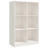 vidaXL B&uuml;cherregal Wei&szlig; 70x33x110 cm Massivholz Kiefer