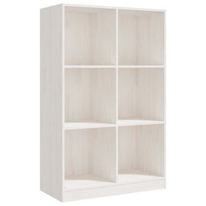 vidaXL B&uuml;cherregal Wei&szlig; 70x33x110 cm Massivholz Kiefer