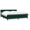 vidaXL Boxspringbett mit Matratze Dunkelgr&uuml;n 180x220 cm Samt