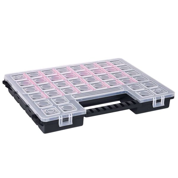 vidaXL Sortimentsboxen 2 Stk. Verstellbare Trennw&auml;nde 385&times;283&times;50 mm