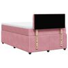 vidaXL Boxspringbett mit Matratze Rosa 120x190 cm Samt