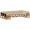 vidaXL Outdoor-Sofagarnitur mit Kissen 10 pcs Natur und Beige