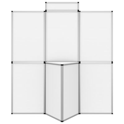 vidaXL 8-Panel Faltdisplay Messewand mit Tisch 181×200 cm Weiß
