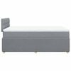 vidaXL Boxspringbett mit Matratze Hellgrau 120x200 cm Stoff