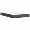 vidaXL Boxspringbett mit Matratze Dunkelgrau 120x200 cm Stoff