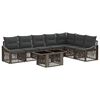 vidaXL Gartensofa-set 8 stk. Grau und Dunkelgrau Poly-Rattan