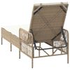vidaXL Sonnenliege mit Kissen Beige 157 x 55 x 92cm Poly-Rattan
