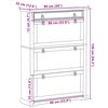 vidaXL Schuhschrank Corona 99x32x138 cm Massivholz Kiefer