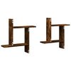 vidaXL Wandregale 2 Stk. R&auml;uchereiche 50x12x50 cm Holzwerkstoff