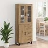 vidaXL Highboard mit Schubladen 2 pcs Artisan-Eiche Holzwerkstoff