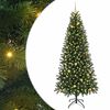 vidaXL K&uuml;nstlicher Weihnachtsbaum mit 300 LEDs Gr&uuml;n 240 cm PE und PVC