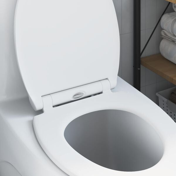 vidaXL Toilettensitz Wei&szlig; 47 x 37,5 x 3,8 cm Duroplast