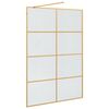 vidaXL Walk-in Duschwand Gold 140 x 195 cm Gehärtetes Glas
