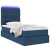 vidaXL Bett mit Stauraum und LED mit LED Blau 100 x 200 cm Polyester