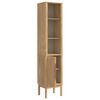 vidaXL Bad hoher Schrank mit Regal FLORO Wachsbraun 35 x 30 x 160 cm