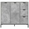 vidaXL Sideboard Beton Grau 89,5 x 33 x 82 cm Holzwerkstoff
