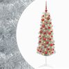 vidaXL K&uuml;nstlicher schmaler Weihnachtsbaum mit Weihnachtskugel 150 cm