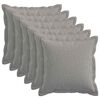 vidaXL Kissenbezug 6 pcs HOUTEN Wolkengrau 30 x 30 cm Kunstleinen