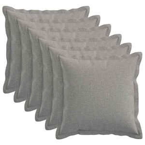 vidaXL Kissenbezug 6 pcs HOUTEN Wolkengrau 30 x 30 cm Kunstleinen