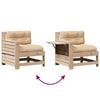 vidaXL 5-tlg. Garten-Lounge-Set mit Kissen Massivholz Kiefer