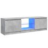 vidaXL TV-Schrank mit LED-Leuchten Betongrau 120x30x36 cm