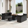 vidaXL Garten-Sofa-Set 9 pcs Schwarz Poly-Rattan
