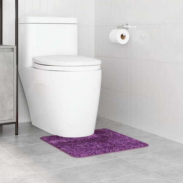 vidaXL Rutschfeste Badematte mit Toilettenausschnitt Lila 50 x 50 cm