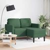 vidaXL 2er-Sofa mit Chaiselongue L-Form Dunkelgr&uuml;n 125 cm Leinen