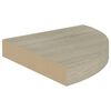 vidaXL Eck-Schweberegal Eichen-Optik 25x25x3,8 cm MDF