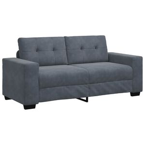 vidaXL Zweisitzer-Sofa Dunkelgrau 180x77x82 cm Samt