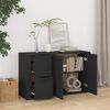 vidaXL Sideboard Schwarz 100x33x59,5 cm Holzwerkstoff