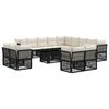 vidaXL Gartensofa-set 14 stk. Schwarz Poly-Rattan