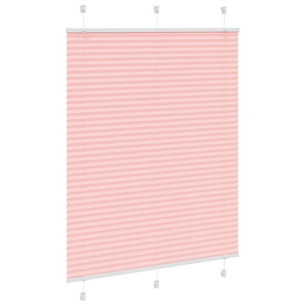 vidaXL Plissee Rosa 105x100 cm Stoffbreite 104,4 cm Polyester
