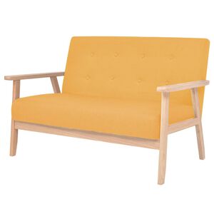 vidaXL 2-Sitzer Sofa Stoff Gelb