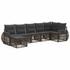 vidaXL Gartensofa-set 7 stk. Grau und Dunkelgrau Poly-Rattan