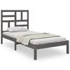 vidaXL Massivholzbett Grau 90x200 cm