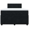 vidaXL Boxspringbett mit Matratze Schwarz 120x200 cm Samt