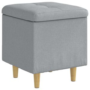 vidaXL Ottoman mit Stauraum Hellgrau 40 x 40 x 45 cm Stoff