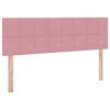 vidaXL Bett mit Stauraum und LED mit Matratze Rosa 140 x 200 cm Samt