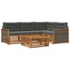 vidaXL Outdoor-Sofagarnitur 5 stk. Natur und Anthrazit
