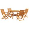 vidaXL Garten Essgruppe 5 pcs Braun Massivholz Akazie