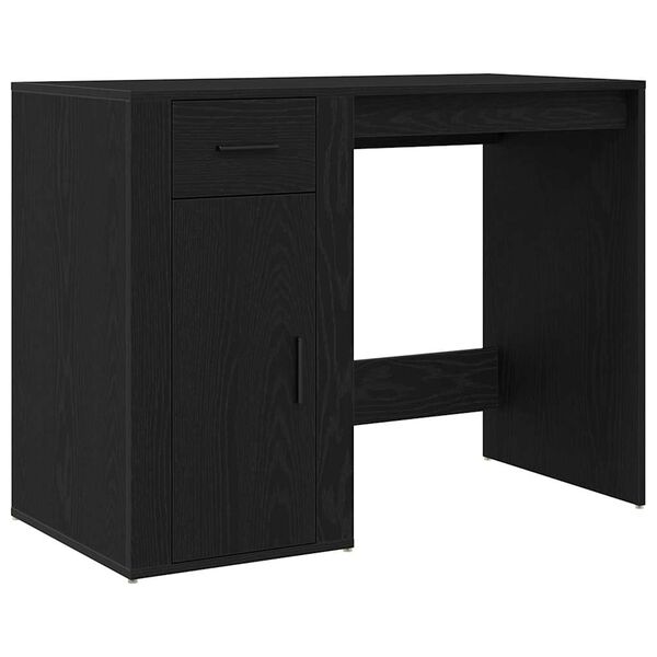 vidaXL Schreibtisch mit Speicher Schwarz Eichen-Optik 100 x 49 x 74 cm