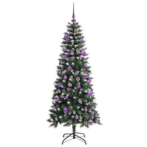 vidaXL K&uuml;nstlicher Weihnachtsbaum mit 150 LEDs mit St&auml;nder Gr&uuml;n 150 cm