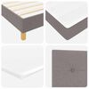 vidaXL Boxspringbett mit Kissen mit Kopfteil Taupe 140 x 200 cm Stoff