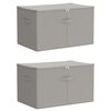 vidaXL Aufbewahrungsbox 2 stk. Vliesstoff 60 x 43 x 35 cm 90,3 L Grau