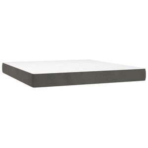 vidaXL Taschenfederkernmatratze Mittel Dunkelgrau 180x200x20 cm Samt